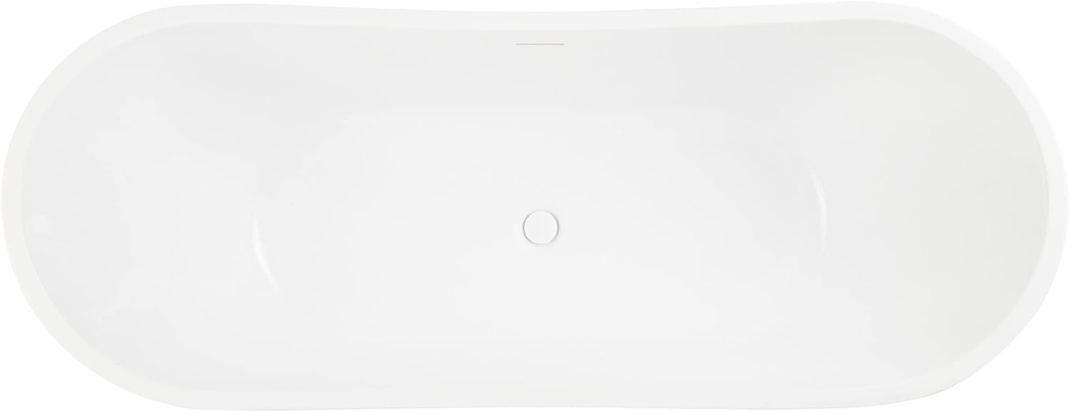 Signature Hardware 445130 Sheba 72' Acrylic Soaking Double Slipper Freestanding Tub