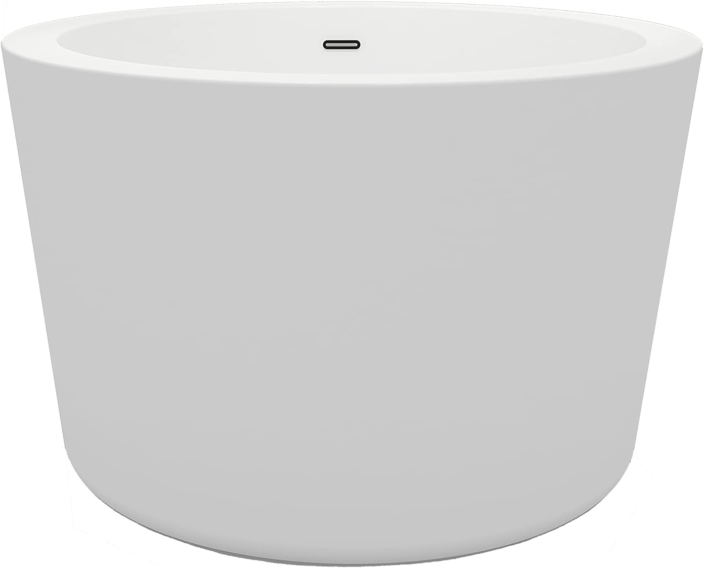 HEATGENE 41' Acrylic Freestanding Bathtub Contemporary Soaking Tub Easy to Install UPC Certified Black Drain & Overflow Assembly Included