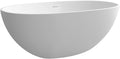 Geelife 55' Solid Soaking Bathtub - Matte White - Solid Construction - Elegant Finish