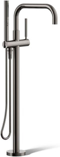 Kohler K-T97328-4-TT Purist Floor-mount bath filler trim with handshower, Vibrant Titanium