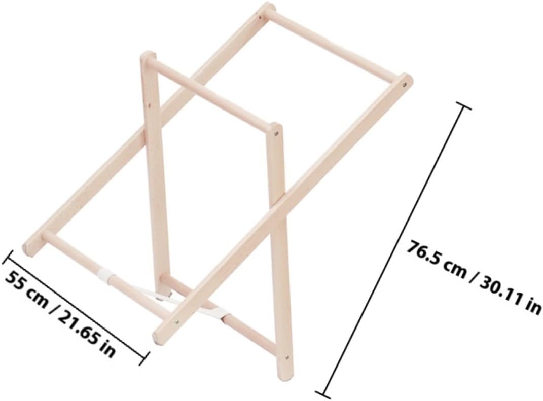 TOYANDONA Solid Wood Coat Stand Garment Rack Clothes Storage Rack for Bedroom Entryway, Practical Freestanding Coat Hanger Stand with Hooks, Modern Wooden Clothes Organizer