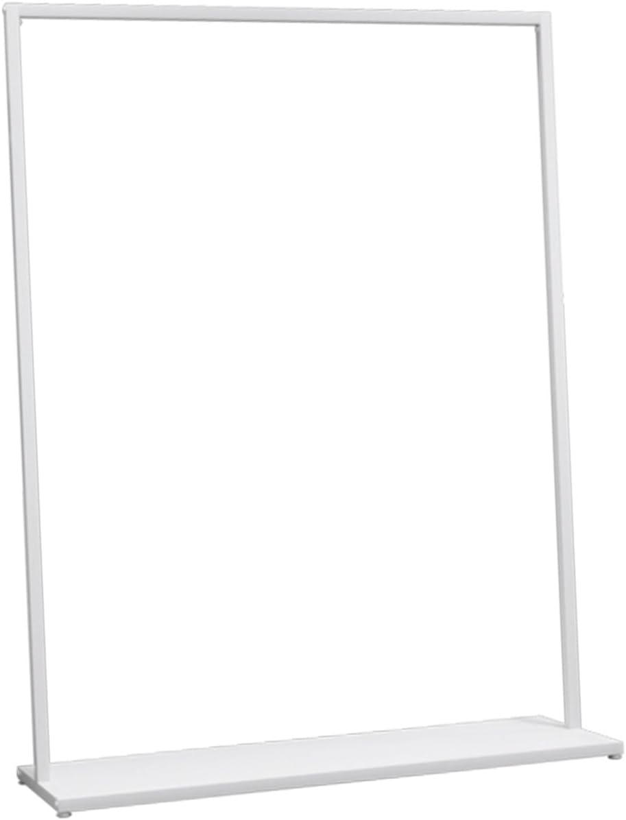 Freestanding Garment Rack Heavy Duty，outique Clothing Stand with 1 Tier Storage Shelves,Easy Assembly for Hanging Clothes(100x40x160cm)