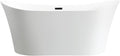 Vanity Art 67 X 30 Inch White Acrylic Freestanding Bathtub | Contemporary Design Soaking Tub with Pop-up Drain and Slotted Overflow Included, UPC Certified VA6805-MB