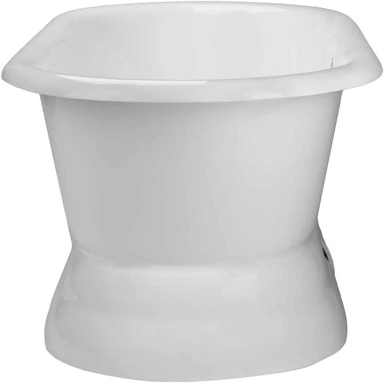 Vintage Tub & Bath Laurent 60 Inch Cast Iron Double Ended Pedestal Tub - No Faucet Drillings