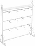 WIGING Freestanding Garment Rack Display Stand, Underwear Shorts Socks Swimsuit Storage Rack for Malls/Showroom/Retail Store, Adjustable Metal Shelves (Color : White, Size : 150x40x155cm)