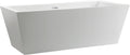 Vanity Art 67 X 31 Inch White Acrylic Freestanding Bathtub | Contemporary Design Soaking Tub with Pop-up Drain and Slotted Overflow Included, UPC Certified VA6814-L