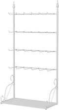 Underwear Display Stands,Metals Lingerie Stand Shelves,Freestanding Clothing Store Boutiques Retail Lingerie Garment Rack,for Panties Socks Bra Shorts(White,70 X 40 X 155cm)