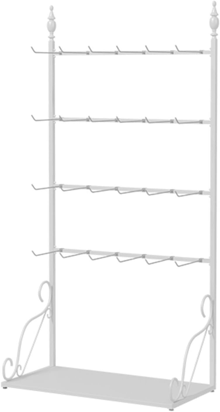 Underwear Display Stands,Metals Lingerie Stand Shelves,Freestanding Clothing Store Boutiques Retail Lingerie Garment Rack,for Panties Socks Bra Shorts(White,70 X 40 X 155cm)