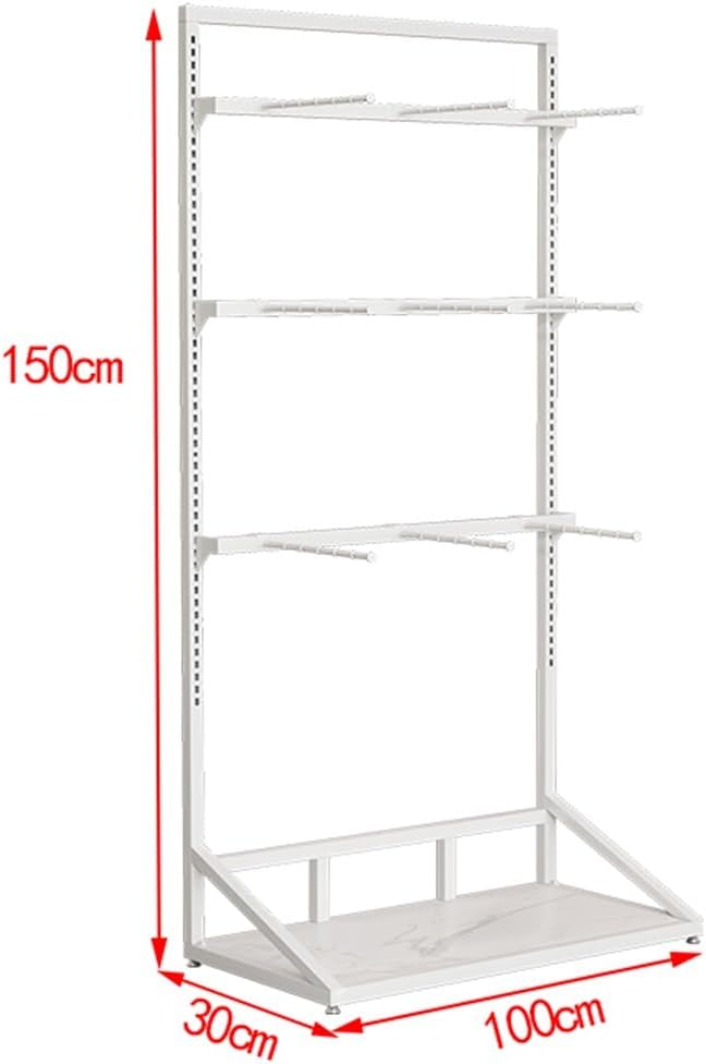 WIGING Clothing Store Metal Display Stand, Freestanding Boutiques Retail Lingerie Garment Rack, Underwear Bra Shorts Swimwear Retail Store Storage Shelf (Color : Gold)