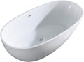 Dorya Layla 67' Contemporary Freestanding Bathtub with Adjustable Feets, Symmetrical Backrests, Black/White