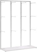 WIGING Freestanding Garment Rack Display Stand, Multifunctional Lingerie Slippers Shorts Swimwear Scarves Gloves Storage Hanger for Malls/Showroom/Retail Store (Color : White, Size : 100x40x135cm)