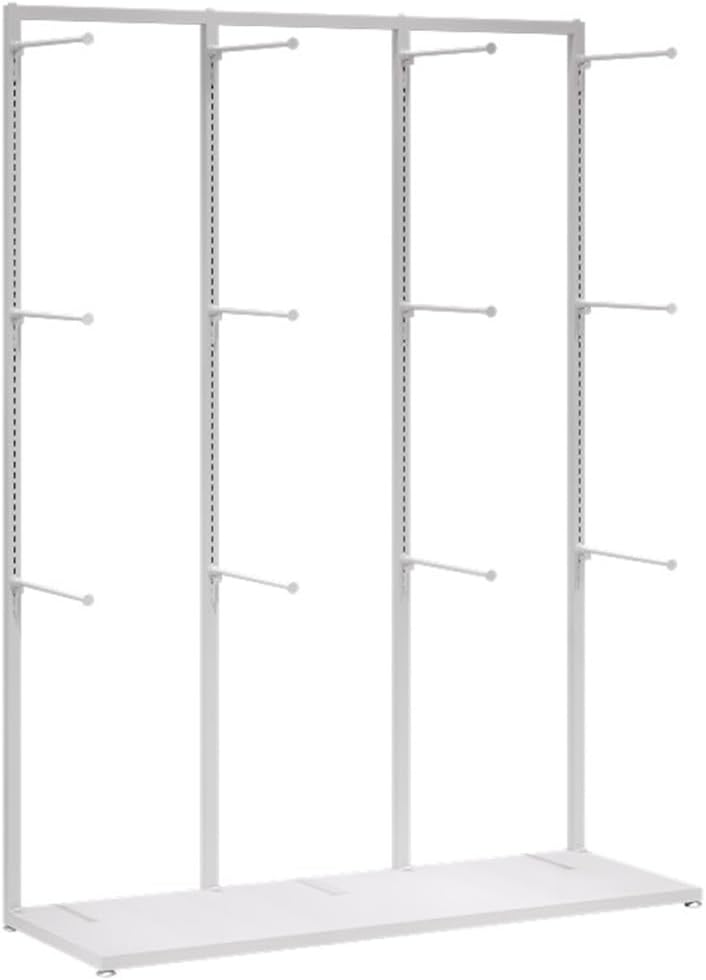 WIGING Freestanding Garment Rack Display Stand, Multifunctional Lingerie Slippers Shorts Swimwear Scarves Gloves Storage Hanger for Malls/Showroom/Retail Store (Color : White, Size : 100x40x135cm)