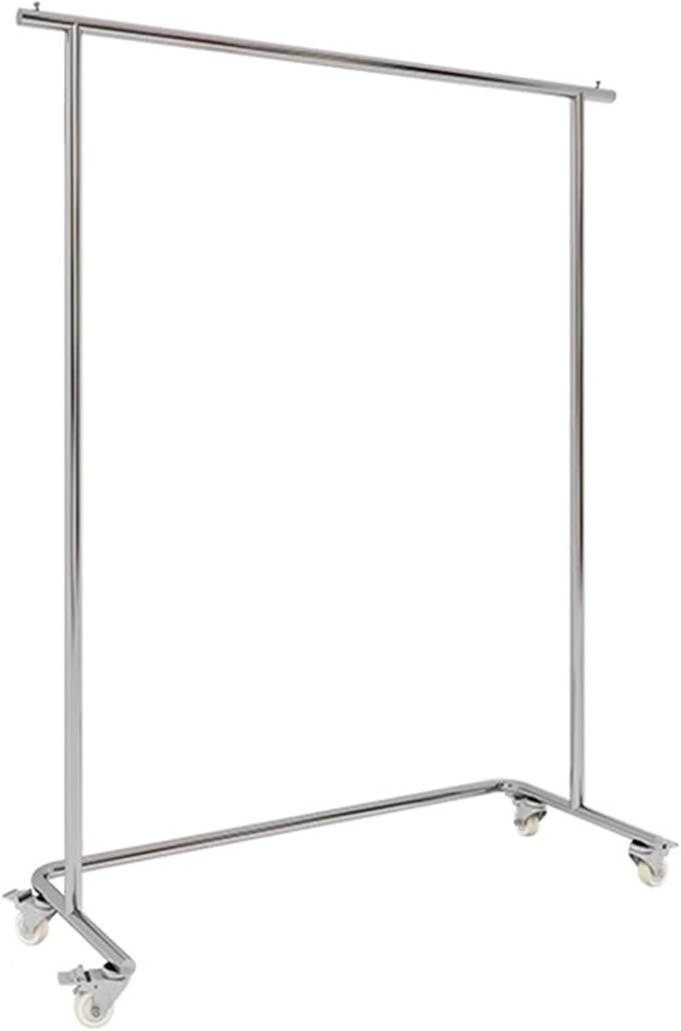 Heavy Duty Coat Rack, Garment Rack Single Rod Clothes Rack with Wheels, Rolling Clothing Rack for Hanging Clothes, Heavy Duty Clothes Rail for Bedroom and Boutique (150X40X160CM)