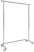 Heavy duty Garment rack Single Rod Clothes Rack With Wheels, Rolling Clothing Rack For Hanging Clothes, Heavy Duty Clothes Rail For Bedroom And Boutique, U-shaped Base Coat Rack Load 280 Lbs ( 120X40