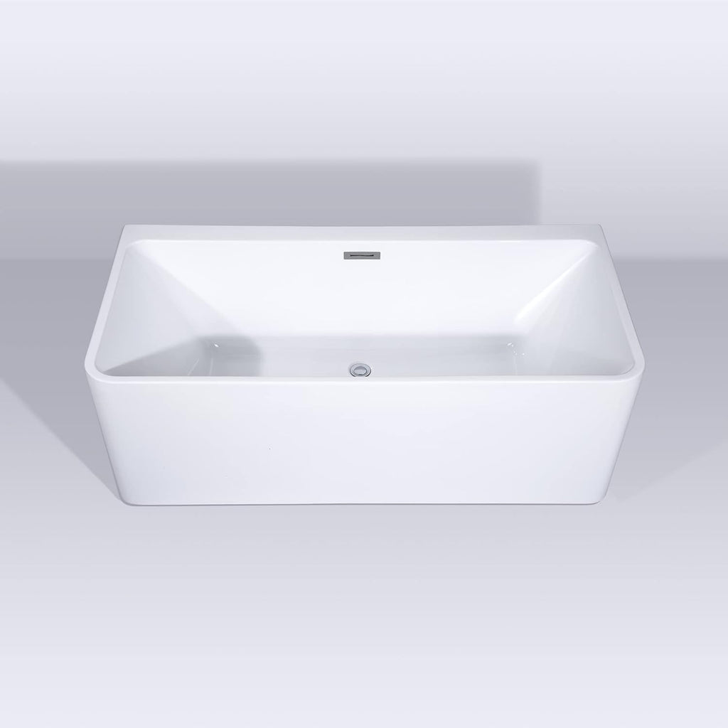 Dowell 073 59' Luxury Contemorary High Grade Acrylic FREE STANDING Bathtub Modern White (59-1/8'x28'x22-7/8')