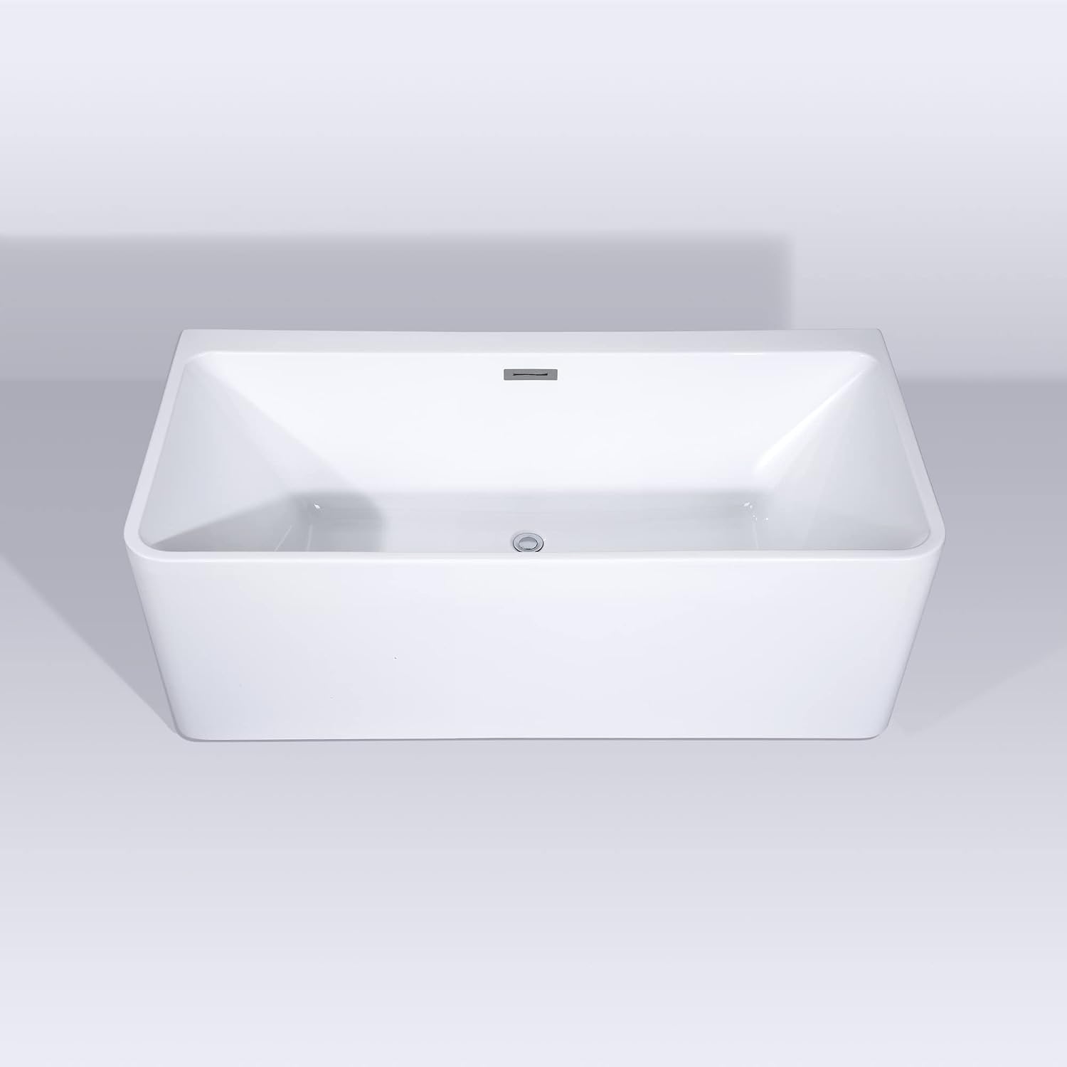 Dowell 073 59' Luxury Contemorary High Grade Acrylic FREE STANDING Bathtub Modern White (59-1/8'x28'x22-7/8')