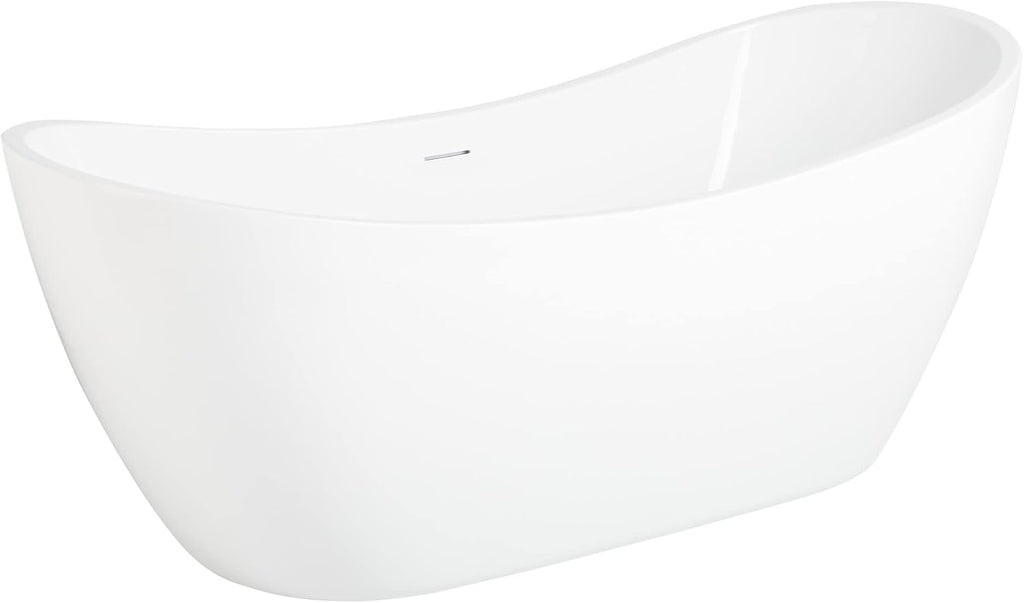 Signature Hardware 445130 Sheba 72' Acrylic Soaking Double Slipper Freestanding Tub