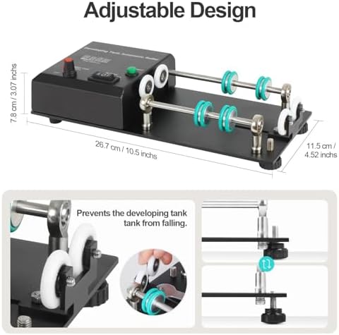 Automatic Film Processor for Darkroom, Adjustable Speed Film Developing Machine with Preset Programs, for Photography Enthusiasts and Professionals