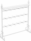 Storage Display Stand Household Freestanding Garment Rack Display Stand, Double-Sided Display Storage Hanger for Lingerie Slippers Shorts Swimwear Scarves Gloves(White,150x40x155cm)