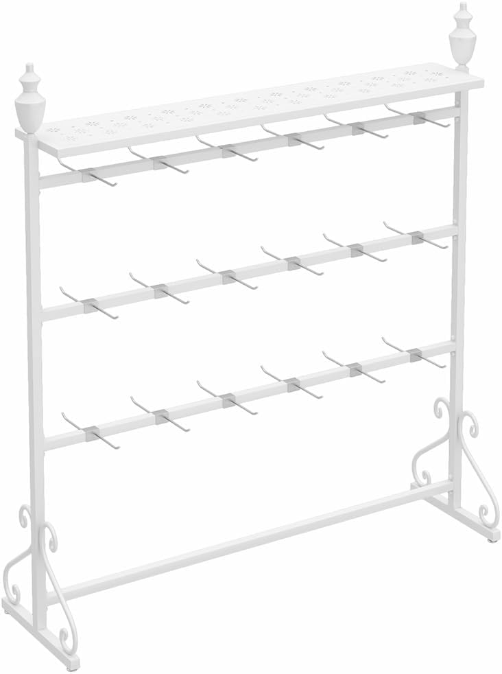 Storage Display Stand Household Freestanding Garment Rack Display Stand, Double-Sided Display Storage Hanger for Lingerie Slippers Shorts Swimwear Scarves Gloves(White,150x40x155cm)