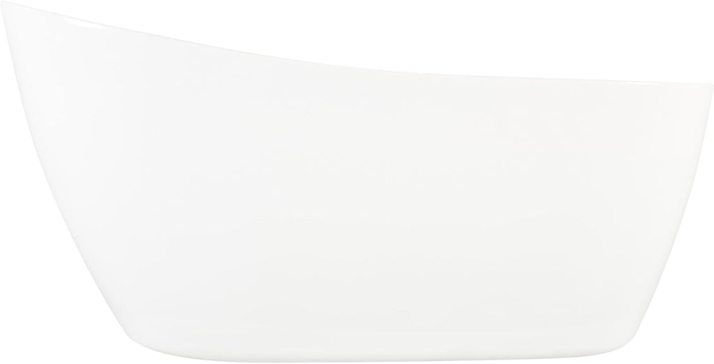 Signature Hardware 925387-66-I Sheba 66' Acrylic Soaking Slipper Freestanding Tub with Integrated Drain and Overflow and Foam Insulation - White