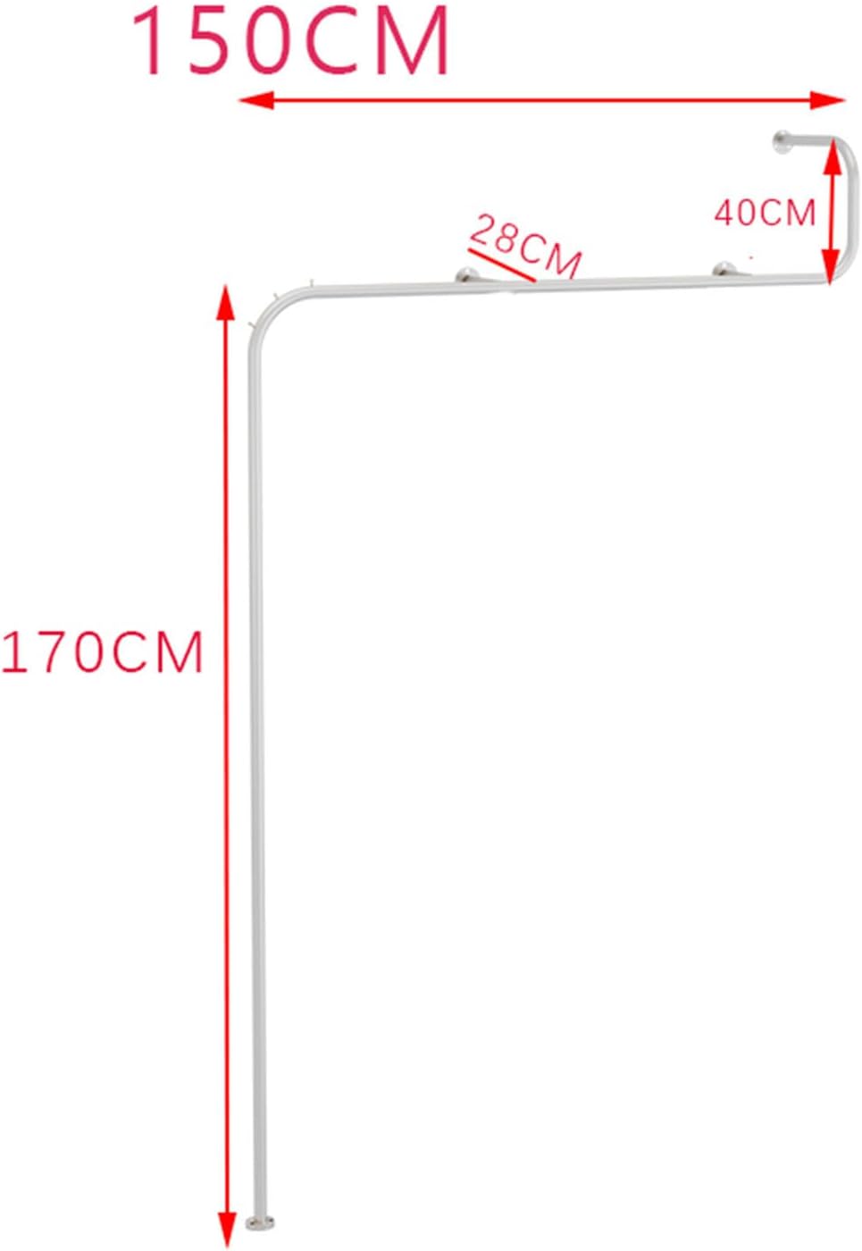 Industrial Pipe Wall Mounted Clothes Hanging Shelves, Retail Display Metal Clothing Rack Stainless Steel Detachable Garment Bar,laundry Room Garment Rack,multi-purpose Hanging Rod for Closet