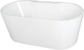 Aqua Eden VT7DE633023 63-Inch Acrylic Freestanding Tub with Deck for Faucet Installation, White