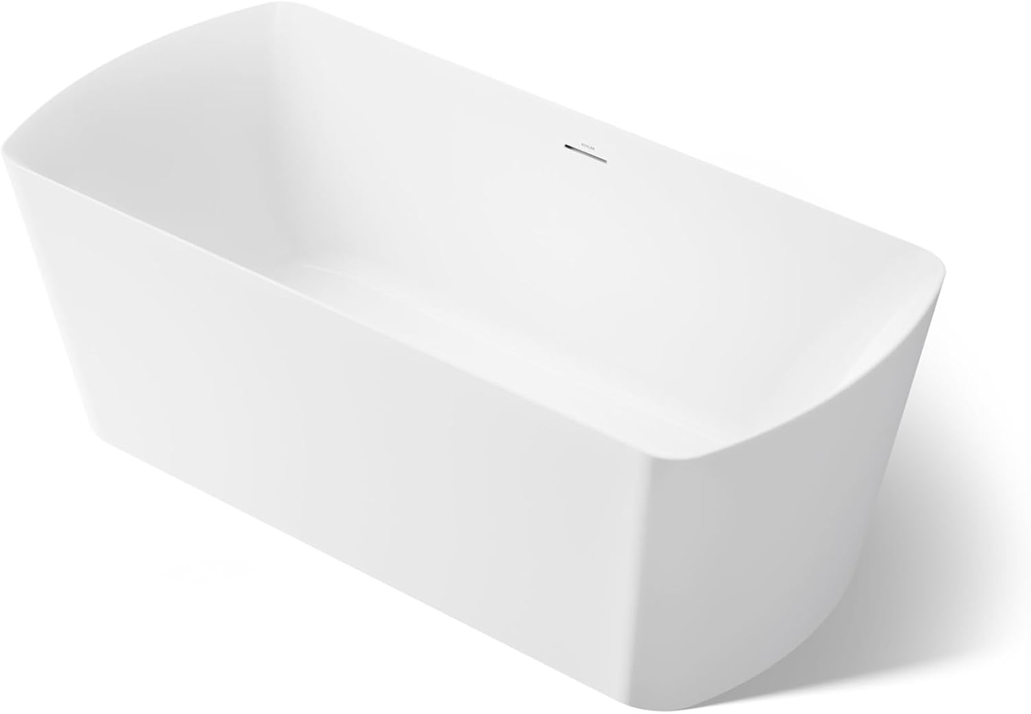 Kohler K-26080 Irvine 67-7/8' x 31-7/16' Free Standing Acrylic Soaking Tub with Center Drain, Drain Assembly, and Integrated Overflow - White