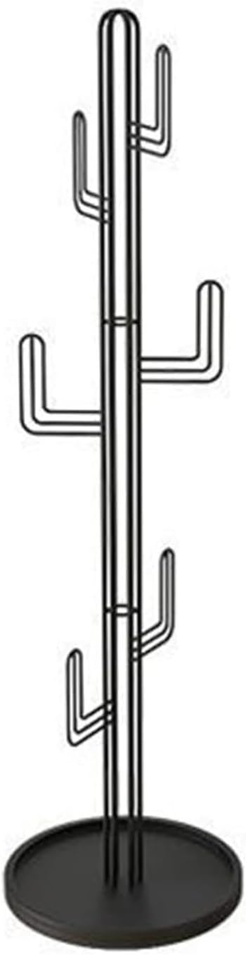 Coat Racks Clothing Stand Freestanding Coat Hanger Garment Racks With Stable Round Base Cactus Shape For Clothes Hats, Bags Fo Coat Rack Stand(Black)