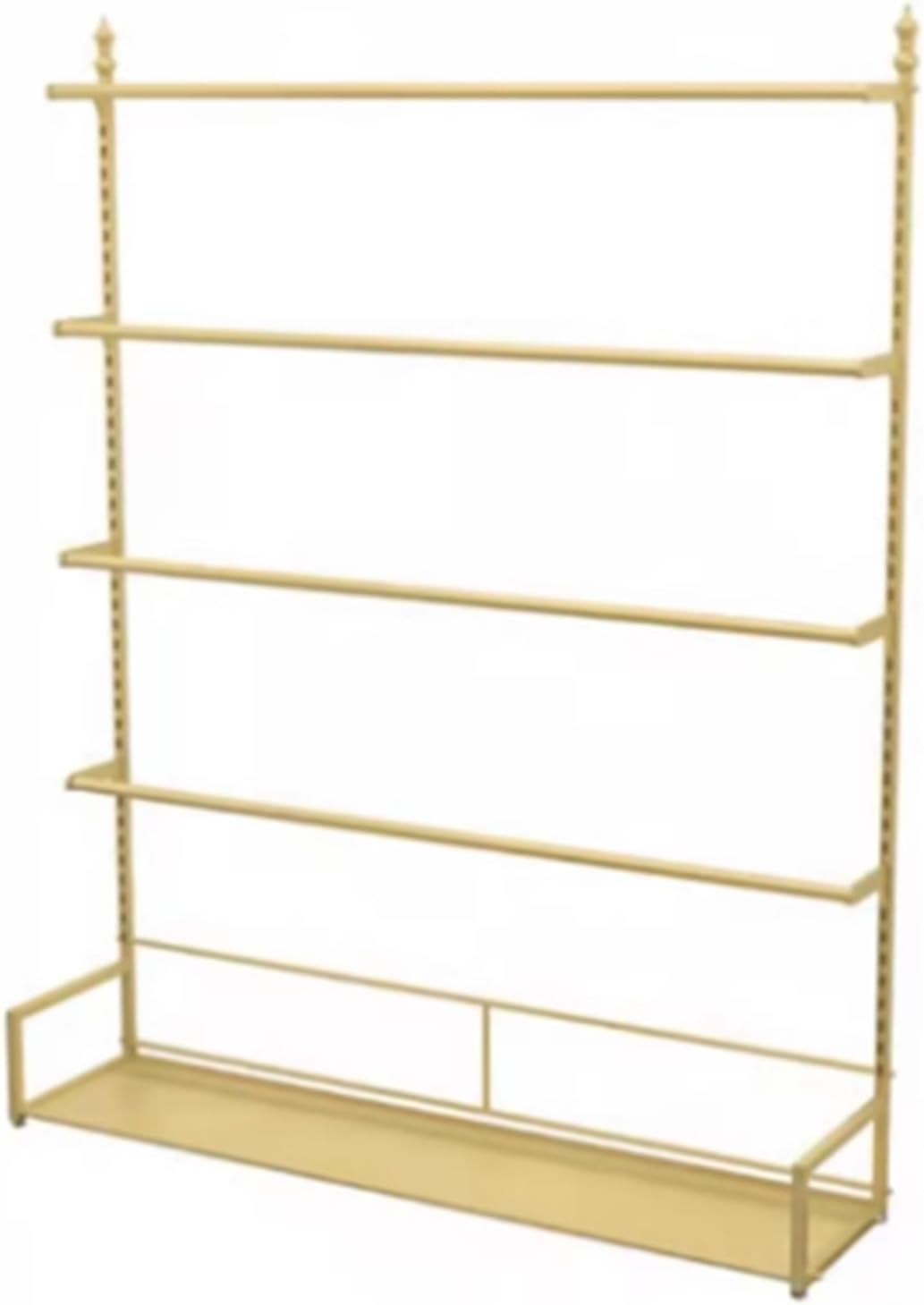 Freestanding Underwear Display Stand, Metal, Lingerie Garment Rack, Retail Sock Show shelves, Commercial Clothing Store Shelf, for Bras, Shorts, Hats,(Gold,120 * 35 * 180cm)