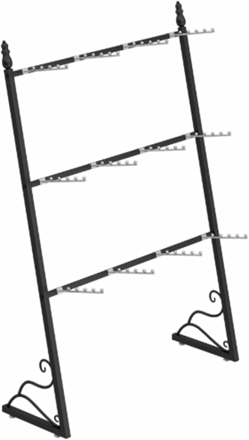 Commercial Lingerie Garment Rack, Metal, Underwear Sock Display Stand with Hooks, Retail Organizer Clothes Rod, for Bras, Shorts, Socks, Hats, 60/80/100/120cm(Black,80 * 35 * 130cm)