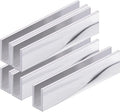 Aluminum Fixed Panel Shower Door U Channel for 1/2' Thick Glass 95 inches Length (5, Chrome Finish)