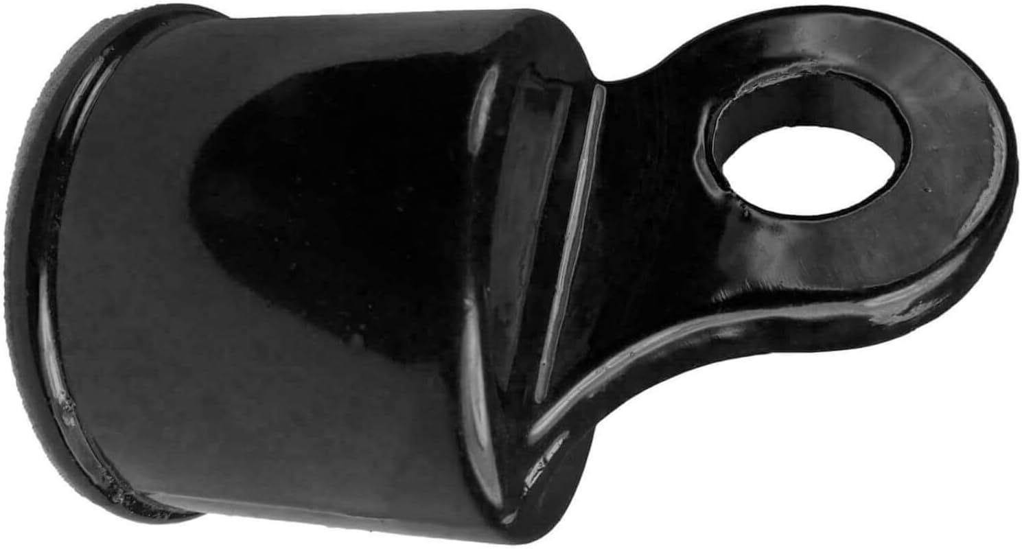 1-5/8' - CASE -Top Rail End for Chain Link Fence - Use for 1-5/8' Outside Diameter Top Rail Pipe - Black Powder Coated Chain Link Rail End. Qty 50