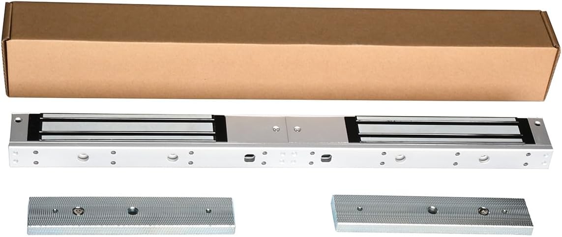 Dual Door Magnetic Lock 600lbs Holding Force Electromagnetic Lock 12V Fail Safe for Double Door Access Control System