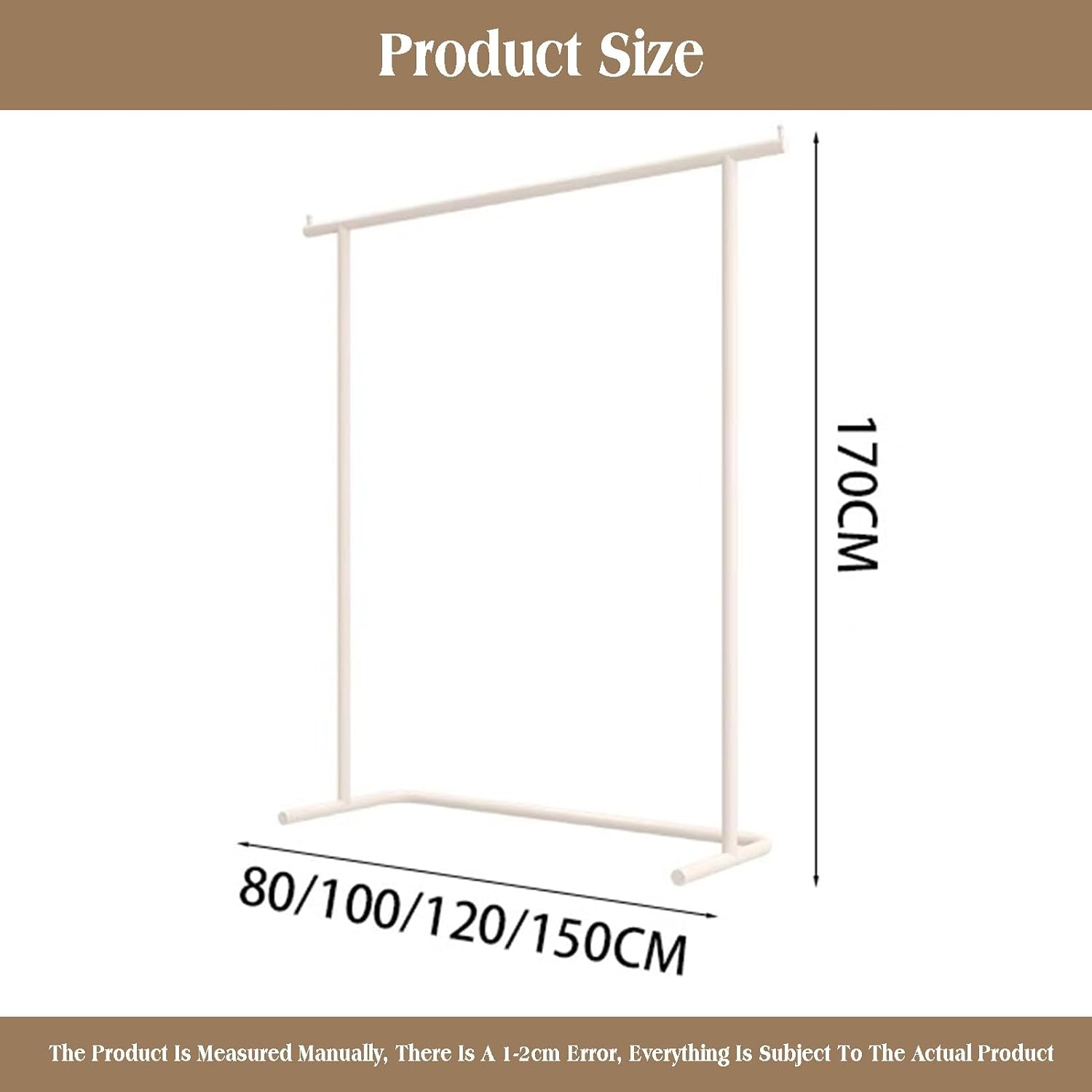 Freestanding Garment Rack Heavy Duty,Clothing With Storage,Large Load Capacity for Retail and Home(80x170cm)