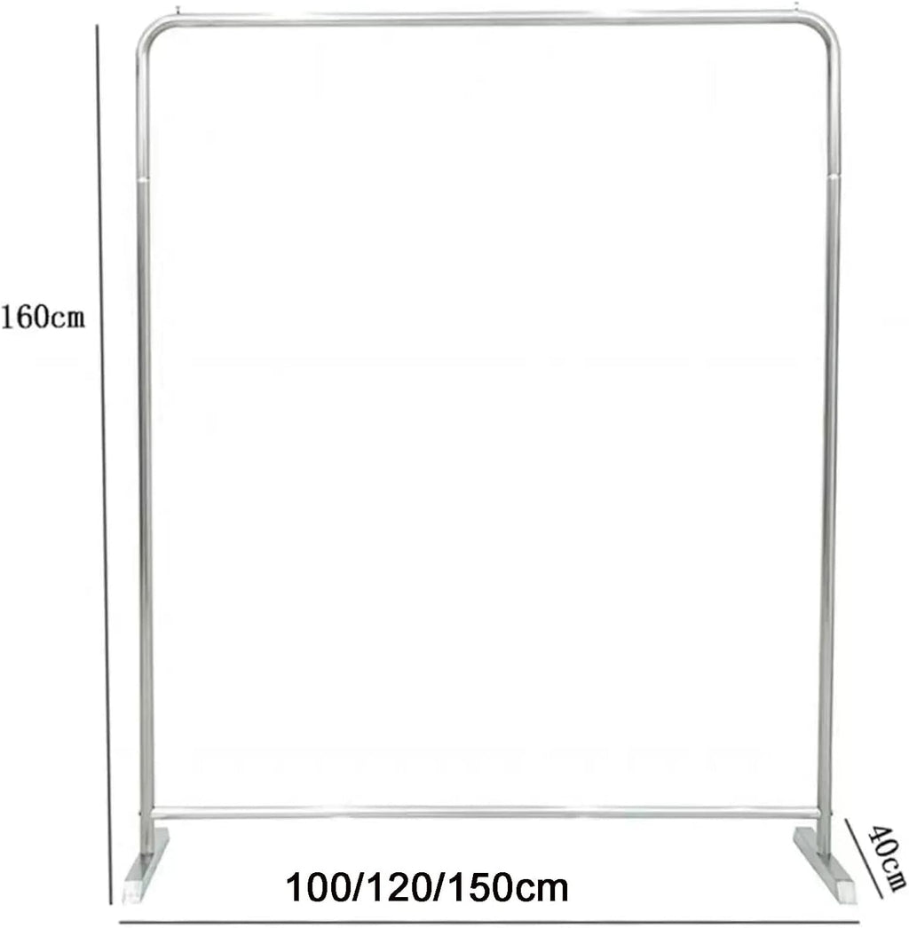 Generic Garment rack Modern Silver Stainless Steel Clothes Rail For Bedrooms And Boutiques, Commercial Grade Heavy Duty Clothing Rack For Hanging Clothes Freestanding Metal Coat Rack(Size:120X40X160