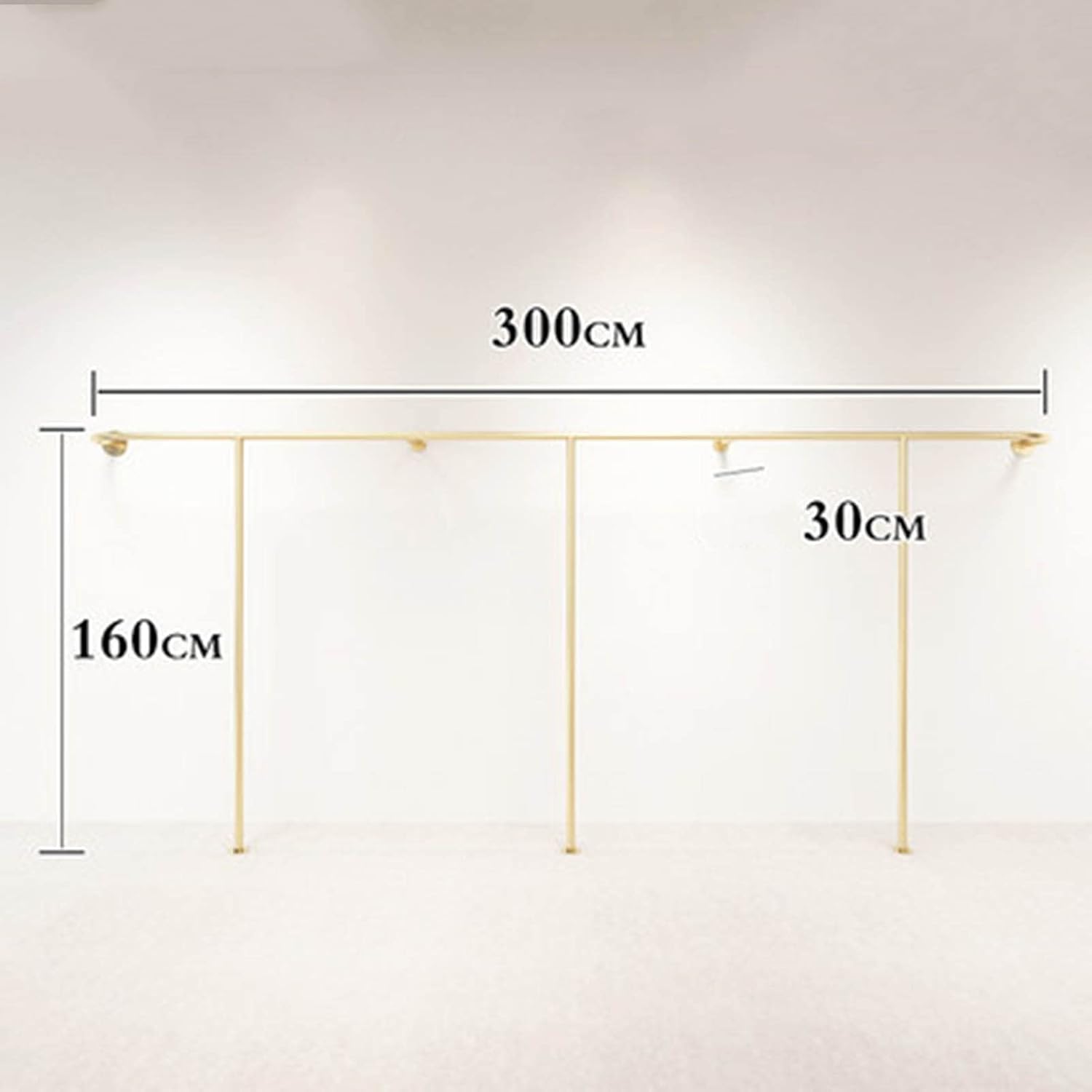 Wall Mounted Clothing Store Metal Garment Rack, Creative Boutique Retail Store Commercial Coat Rack Shirt Rack Industrial Pipe Clothing Rack, Space Saver Hanging Clothes Rack,for Bedroom Laundry Roo