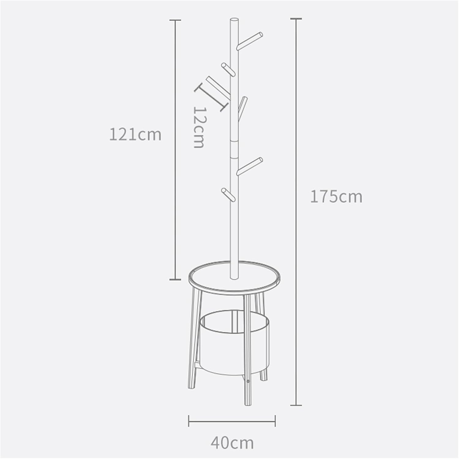 Bamboo Floor Clothing Rack with Storage Shelf, Freestanding Garment Hanger for Bedroom Living Room(Grey)