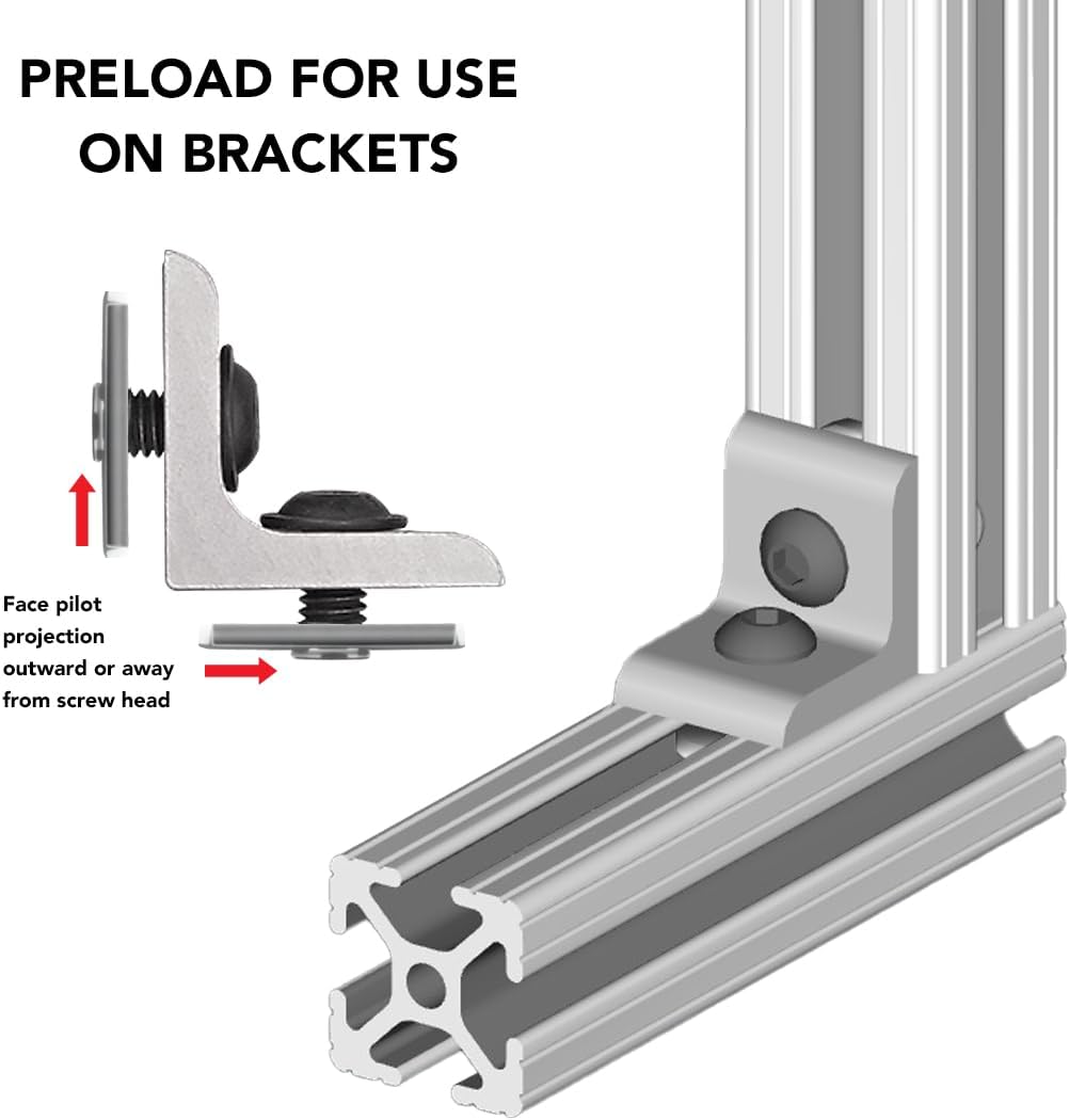 8020, 3785, 10 Series Steel 1/4-20 Centered Slide in Economy T Nuts Hardware Nuts for 1' 10 Series Aluminum Extrusions 80/20 (500 Pack)