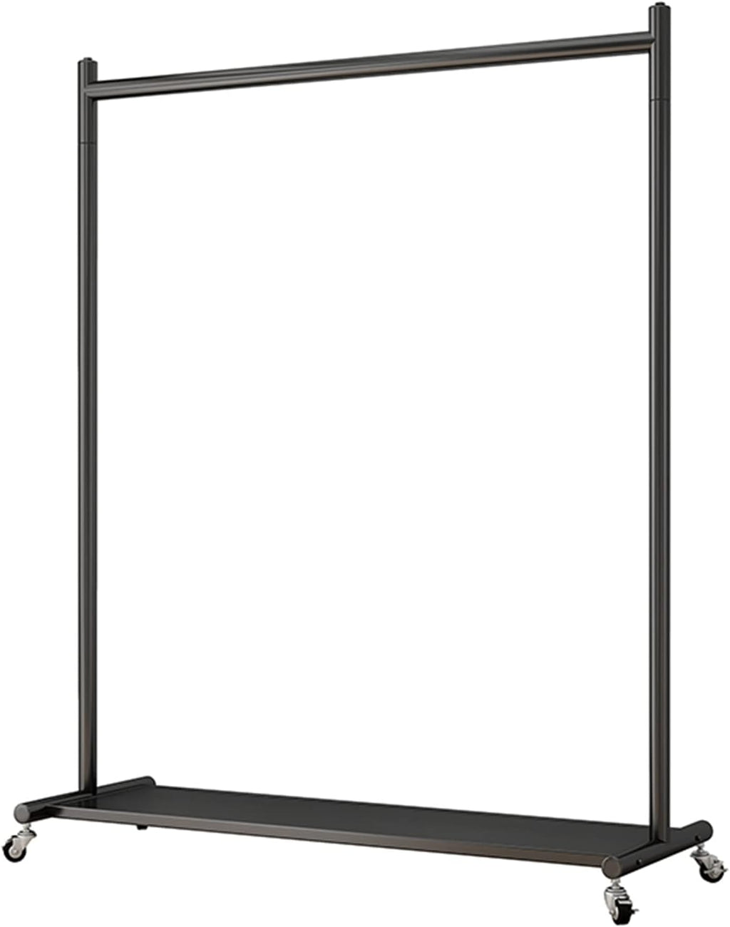 Heavy Duty Rolling Garment Rack with Shelves - Modern Metal Clothing Rack for Home & Boutique, Freestanding Coat Rack, 100x40x165cm, Black - & Stylish Stora Solut