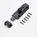 JSEIAJB Top Selling Brass Doors Slide Latch Lock Bolt Barrel Home Gate Safety Hardware Screws Bathroom(Gao Ya Black)