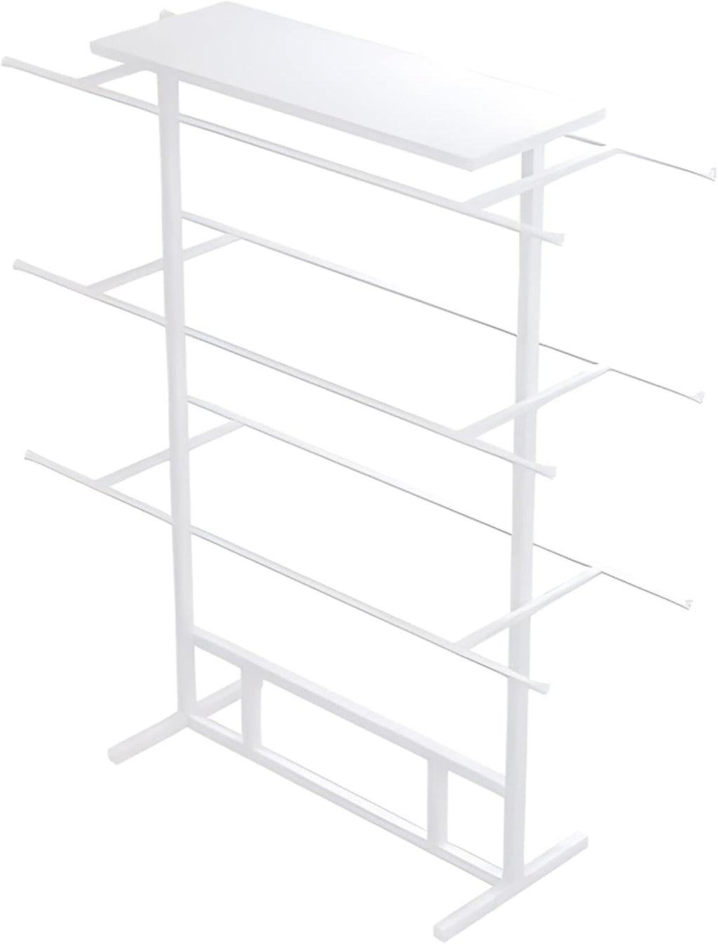 Shelf Metal Iron Bras Hangers Rack, Freestanding Underwear/Short Pants Display Stand, For Retail Store/Laundry Room/Wardrobe, 100/120/150 Cm Long，White 120x38x135cm
