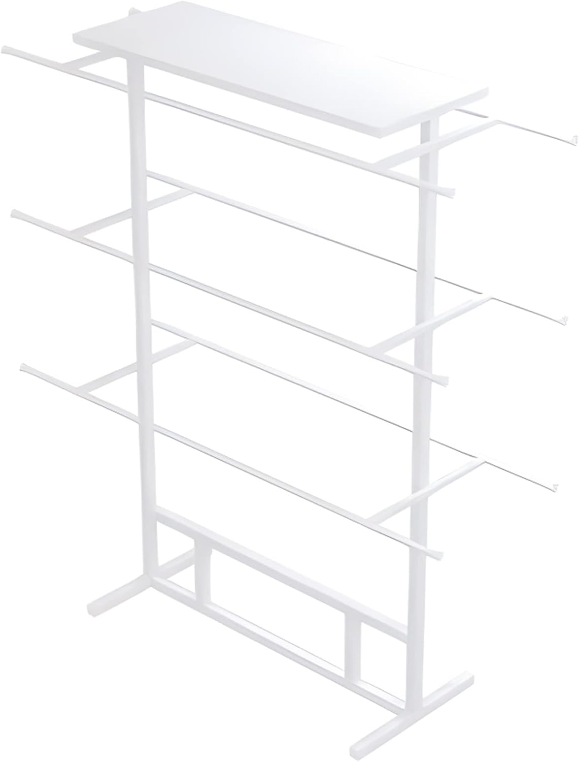 Shelf Metal Iron Bras Hangers Rack, Freestanding Underwear/Short Pants Display Stand, For Retail Store/Laundry Room/Wardrobe, 100/120/150 Cm Long，White 120x38x135cm