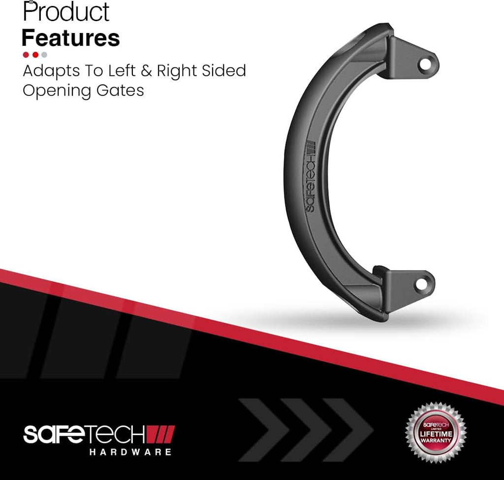 Safetech Hardware 10-Inch Push Lock Magnetic Top Pull Pool Gate Latch, Topkllik Gate Hinges & Gate Handle Bundle