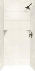 Swan SQMK963636.059 36-in L x 36-in W x 96-in H Solid Surface Shower Wall Kit, Tahiti Ivory