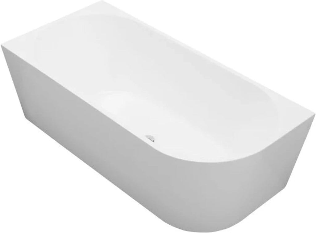 A&E Bath and Shower Oxnard Left 59'' Left Corner Freestanding Bathtub, White