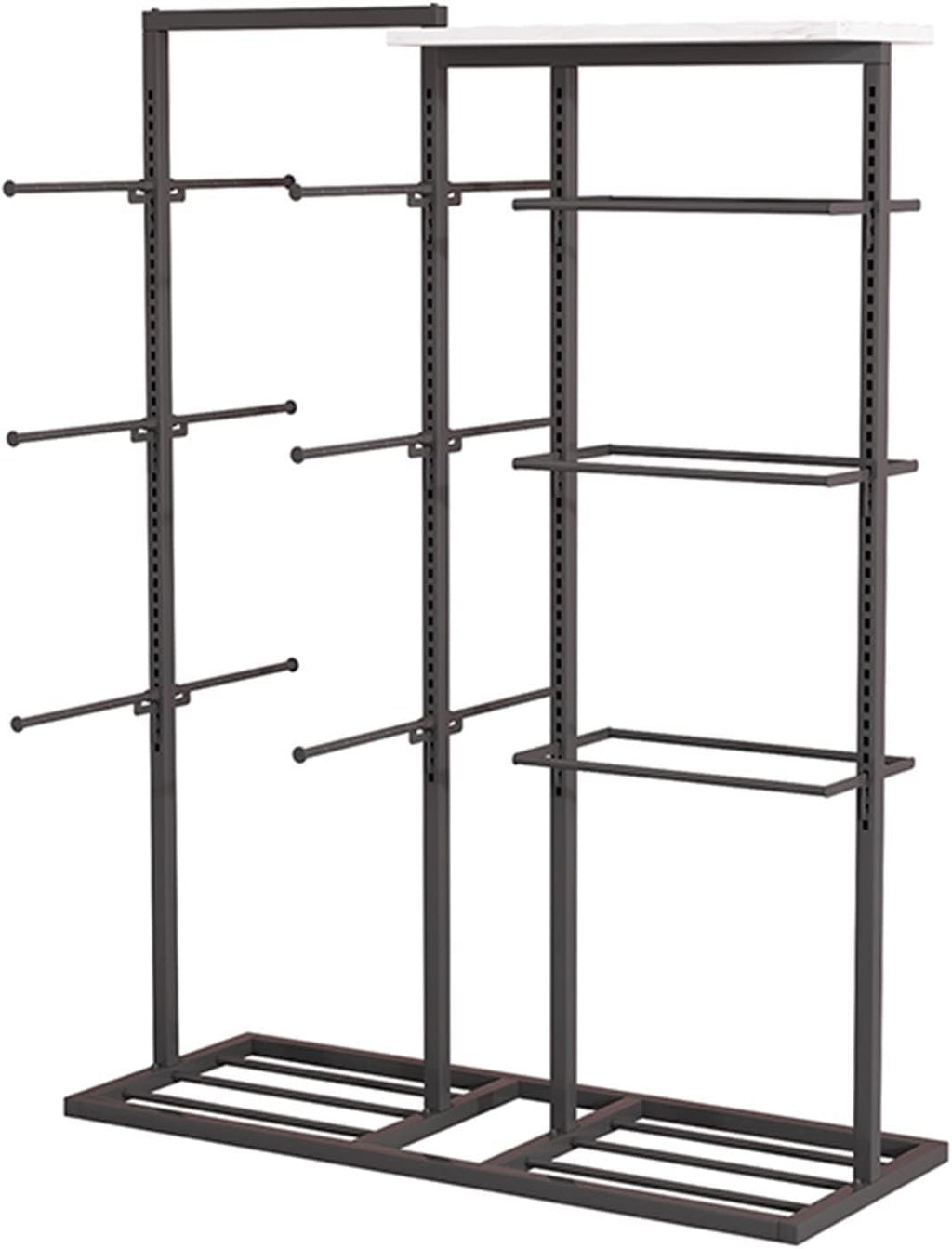 Freestanding Clothing Store Underwear Display Rack, Boutique Retail Commercial Shelves, Multifunctional Slippers Sock Lingerie Swimwear Shorts Access(Black-100x40x135CM