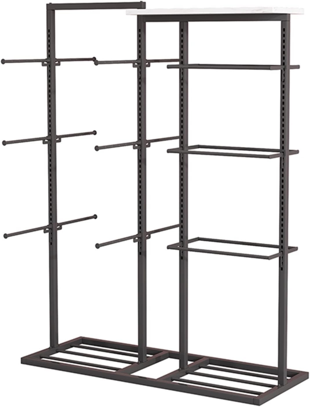 Freestanding Clothing Store Underwear Display Rack, Boutique Retail Commercial Shelves, Multifunctional Slippers Sock Lingerie Swimwear Shorts Access(Black-100x40x135CM