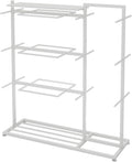 Modern Clothing Store Garment Rack,Commercial Grade Clothes Retail Display Racks,Multipurpose Slippers Socks Underwear Shorts Accessories Storage Shelves,Boutique Organizer(White 120x40x135CM)