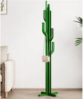 Creative Coat Rack Freestanding Tree-Shaped Clothing Rack Garment Racks for Entrance Living Room Small Space Solid Construction(Green)